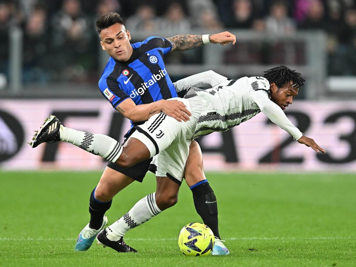  Juventus - Inter, Lautaro Martinez i Huan Kvadrado 