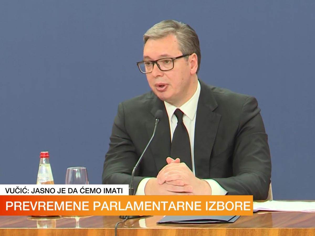  Vučić: Јasno je da ćemo imati prijevremene parlamentarne izbore 