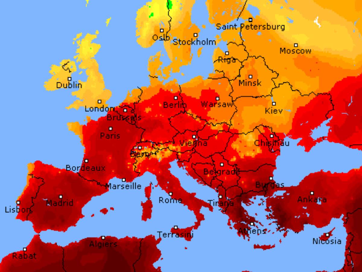  temperature u Evropi 