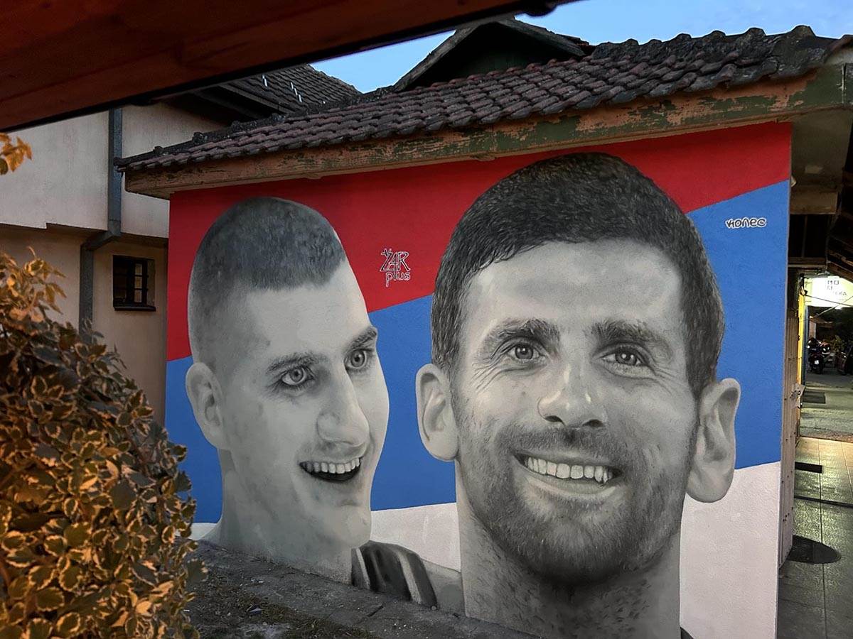  Mural Đokoviću i Jokiću u Beogradu 