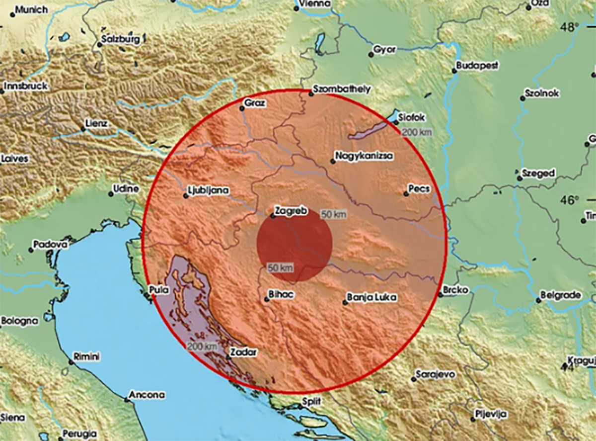  Drugi zemljotres u Hrvatskoj za jedan dan 