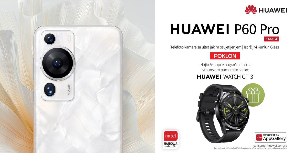  Uz Huawei P60 Pro poklon smartwatch 