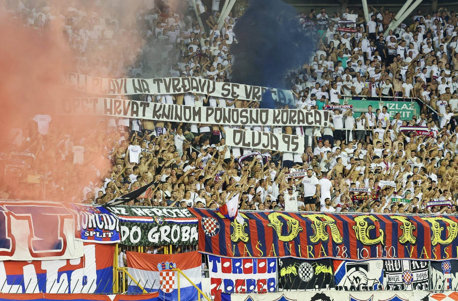  Derbi Rijeka Hajduk - Torcida pjevala o ubijanju Srba 