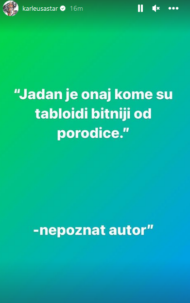 Karleuša odgovorila Tošiću Karleuša odgovorila Tošiću