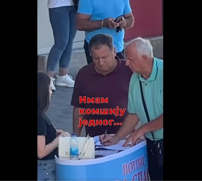  Video kako Đajić prikuplja potpise za peticiju 