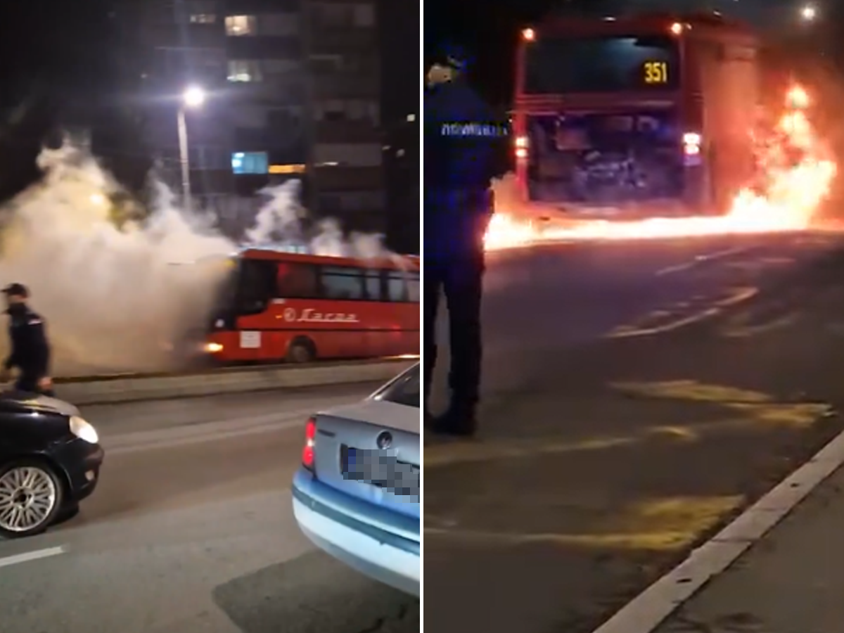  Ponovo drama: Zapalio se autobus u Beogradu (VIDEO) 