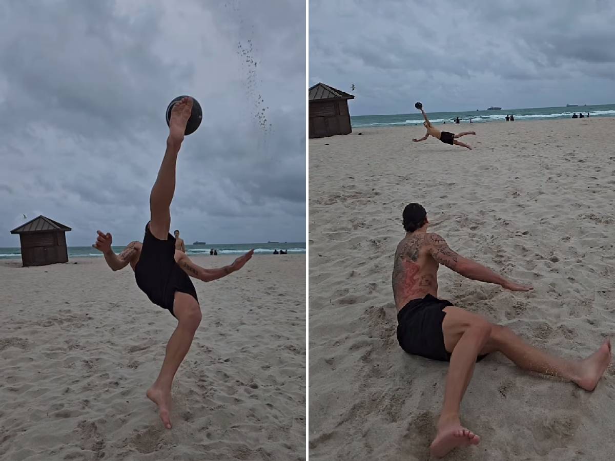  Zlatan Ibrahimović makazice na plaži 