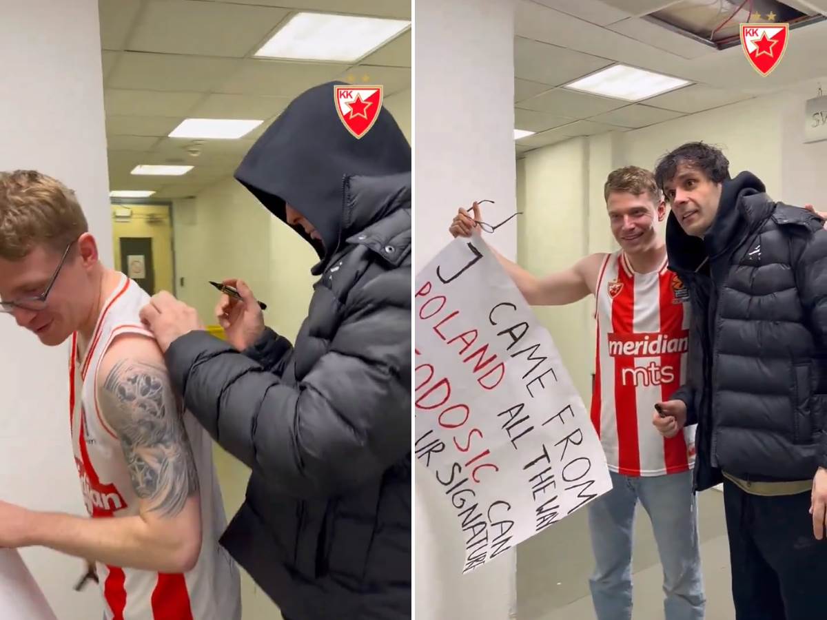  Miloš Teodosić se potpisao na dres navijaču iz Poljske  