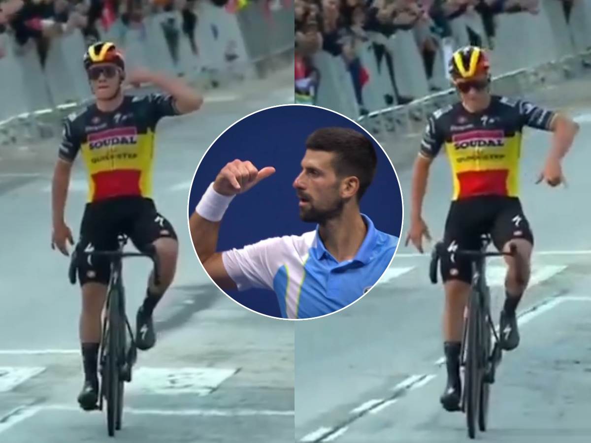  Biciklista slavio pobjedu u stilu Novaka Đokovića 