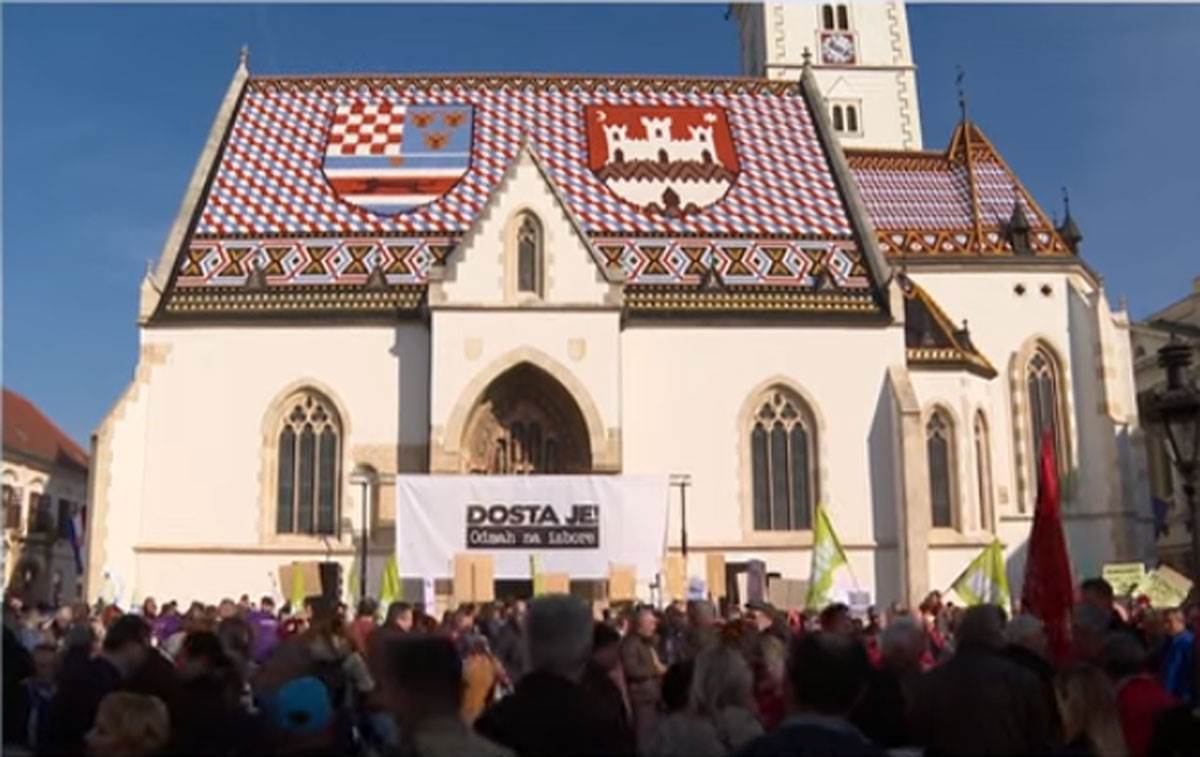  Antivladnin protest u Zagrebu 