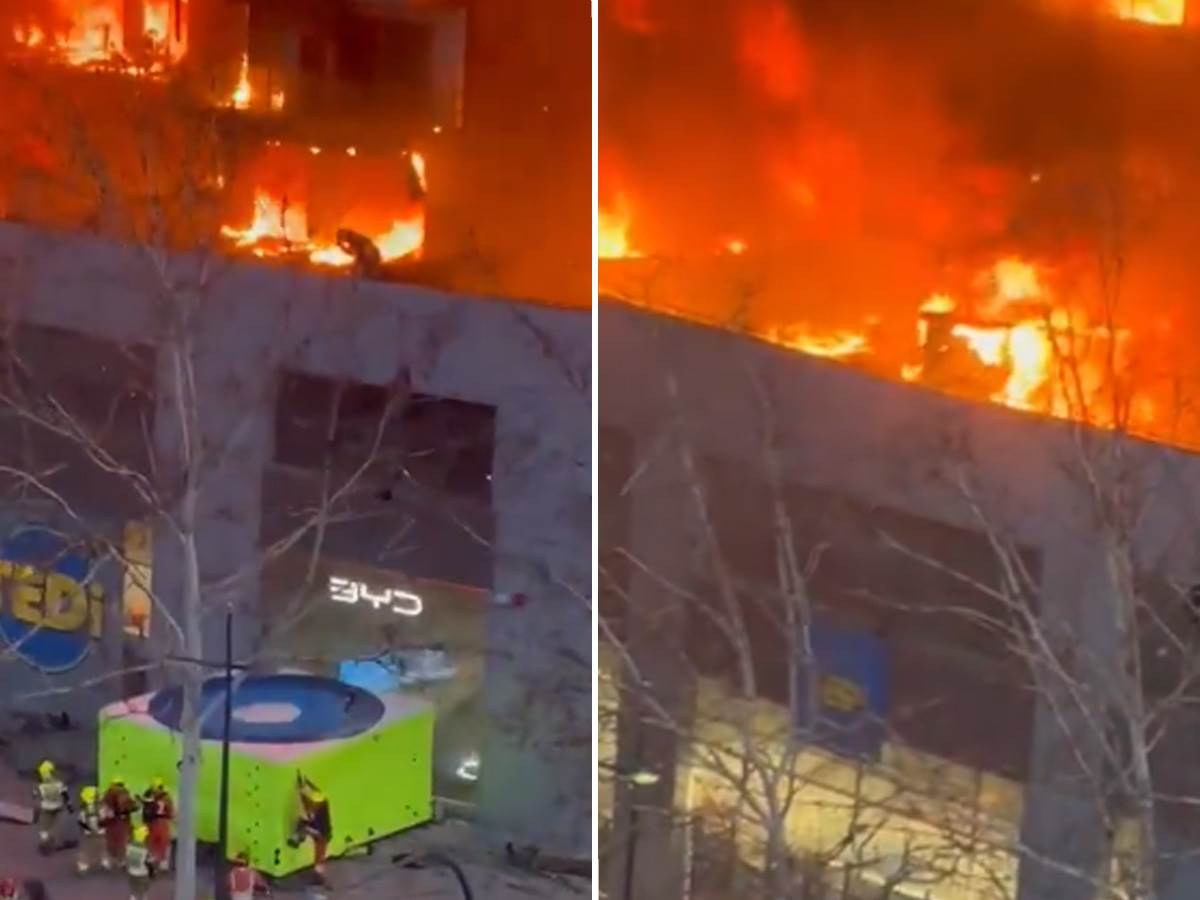  Požar na zgradi u Valensiji 
