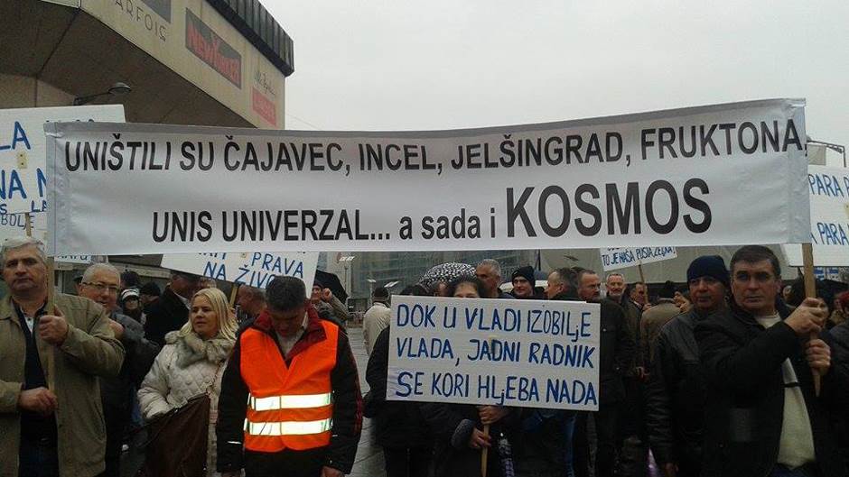  Radnici "Kosmosa" protestovali na Trgu Krajine 