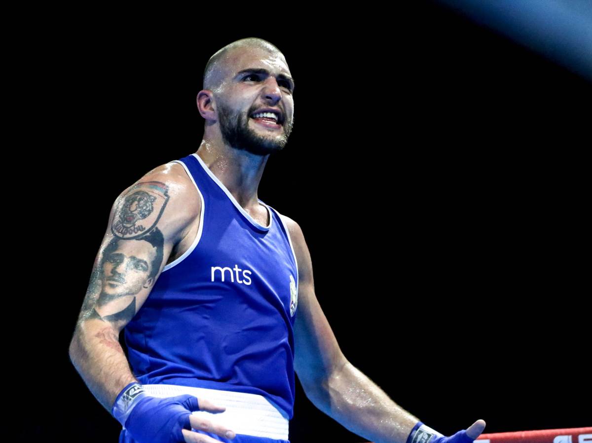  Veljko Ražnatović u četvrtfinalu Evropskog prvenstva u boksu 