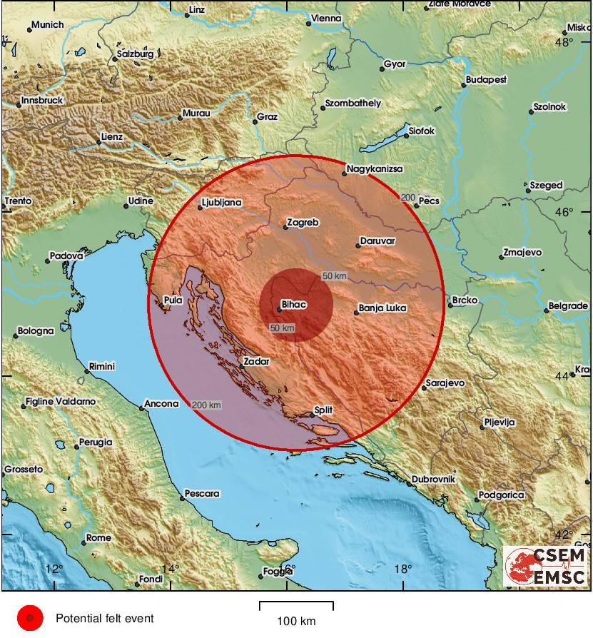 Zemljotres kod Bihaća   Zemljotres kod Bihaća
