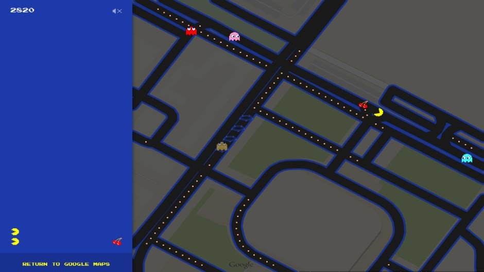  Igrajte Pac-Man na mapi svog sela, mesta, grada! 