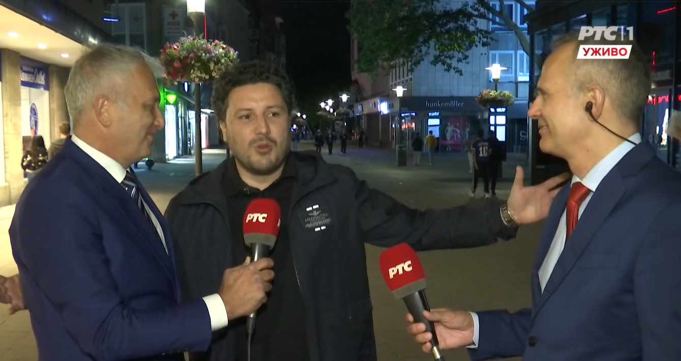  Dritan Abazovic intervju za RTS na Evropskom prvenstvu u fudbalu 