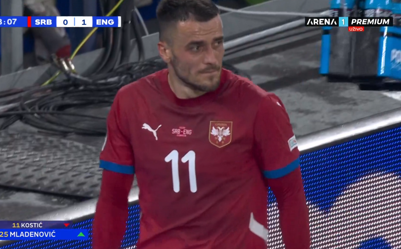  Filip Kostić povrijedio se na meču Srbija Engleska 