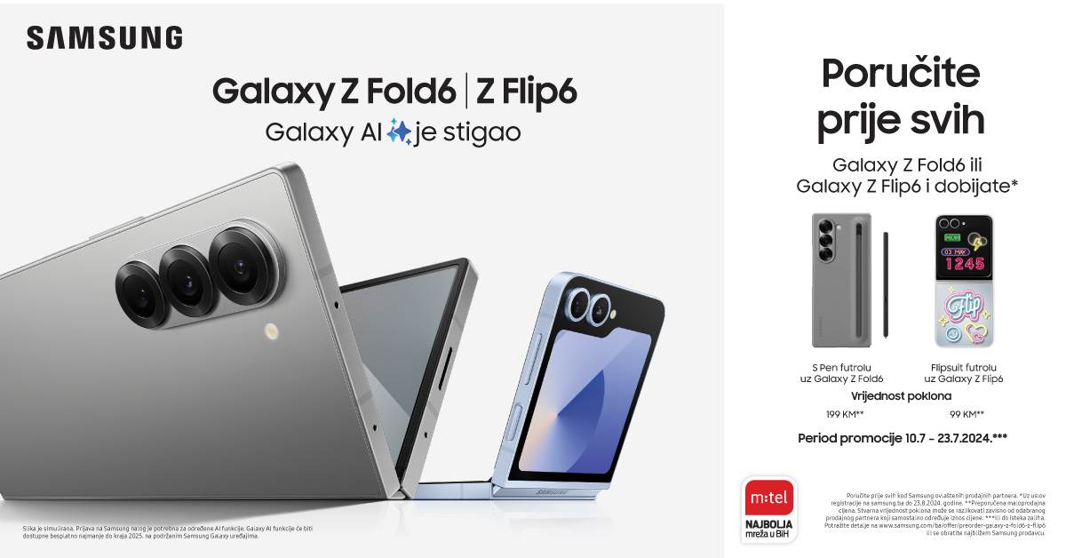  Naručite među prvima u m:tel-u: Galaxy Z Fold6 i Galaxy Z Flip6 