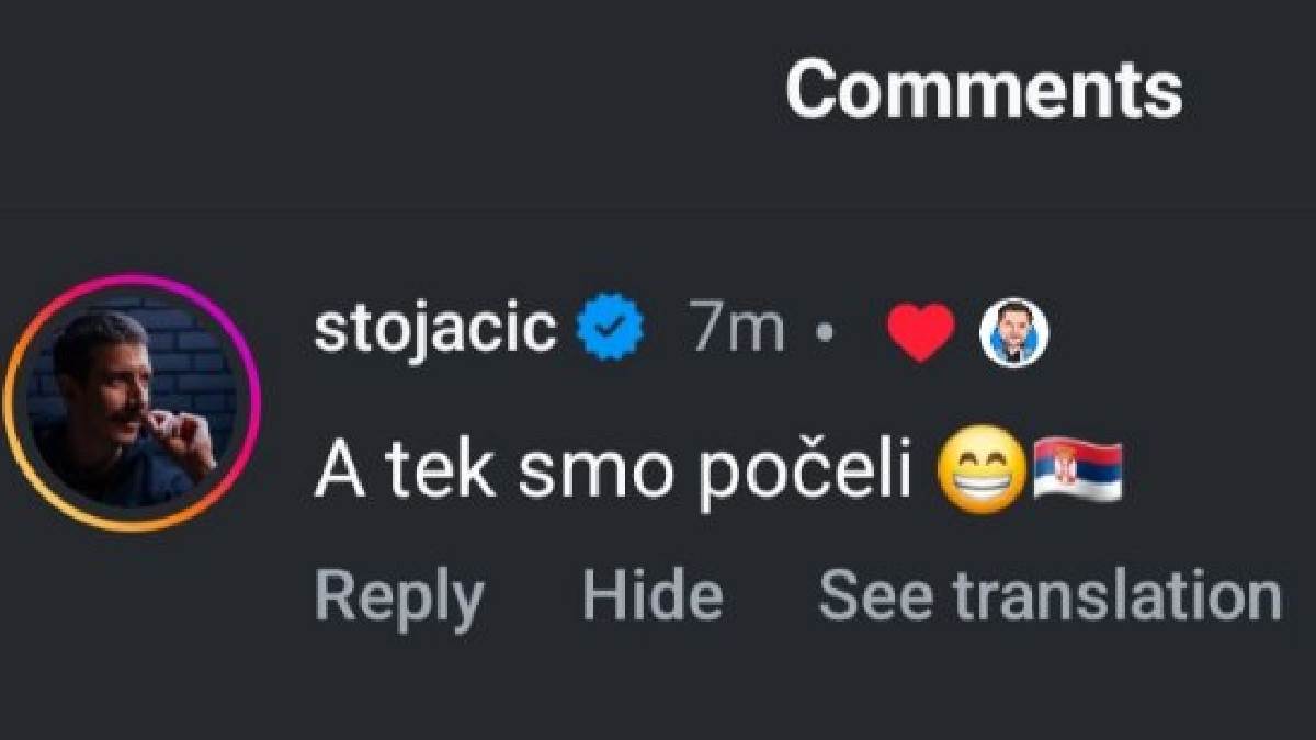 Stojačić nakon pobjede Stojačić nakon pobjede