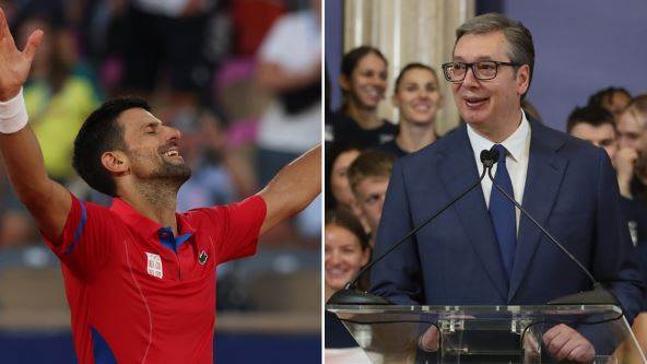 Aleksandar Vučič čestitao Novaku Đokoviću na osvajanju Olimpijskih igara Aleksandar Vučič čestitao Novaku Đokoviću na osvajanju Olimpijskih igara