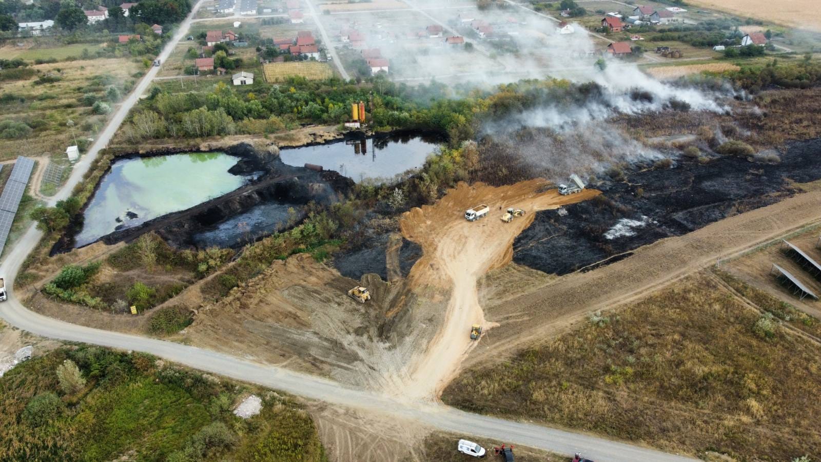  Počelo nasipanje šljunka na požarištu kod gudronske jame u Modriči 