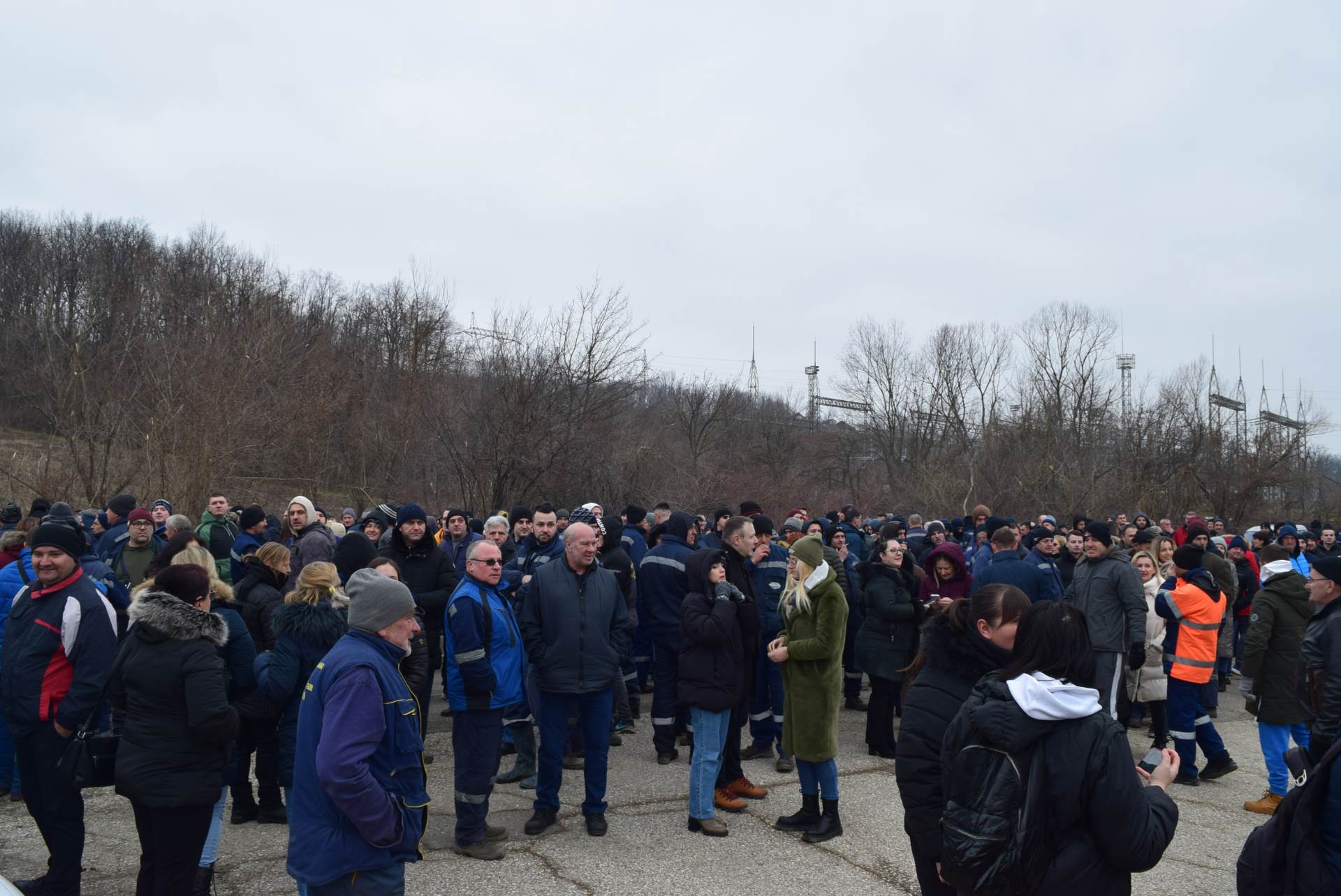  Protest radnika RiTE Ugljevik zbog niskih plata i lošeg stanja u preduzeću 