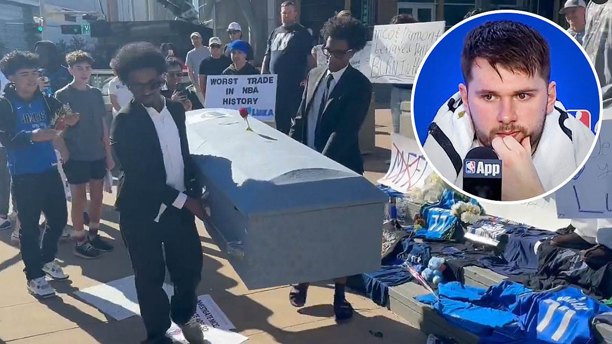  navijaci dalasa iznijeli mrtvacki sanduk zbog luke doncica 