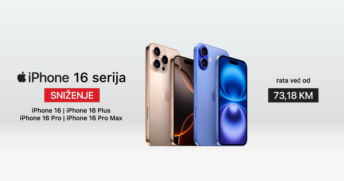  iPhone 14 i novi iPhone 16 modeli – sada po sniženim cijenama u m:tel-u! 