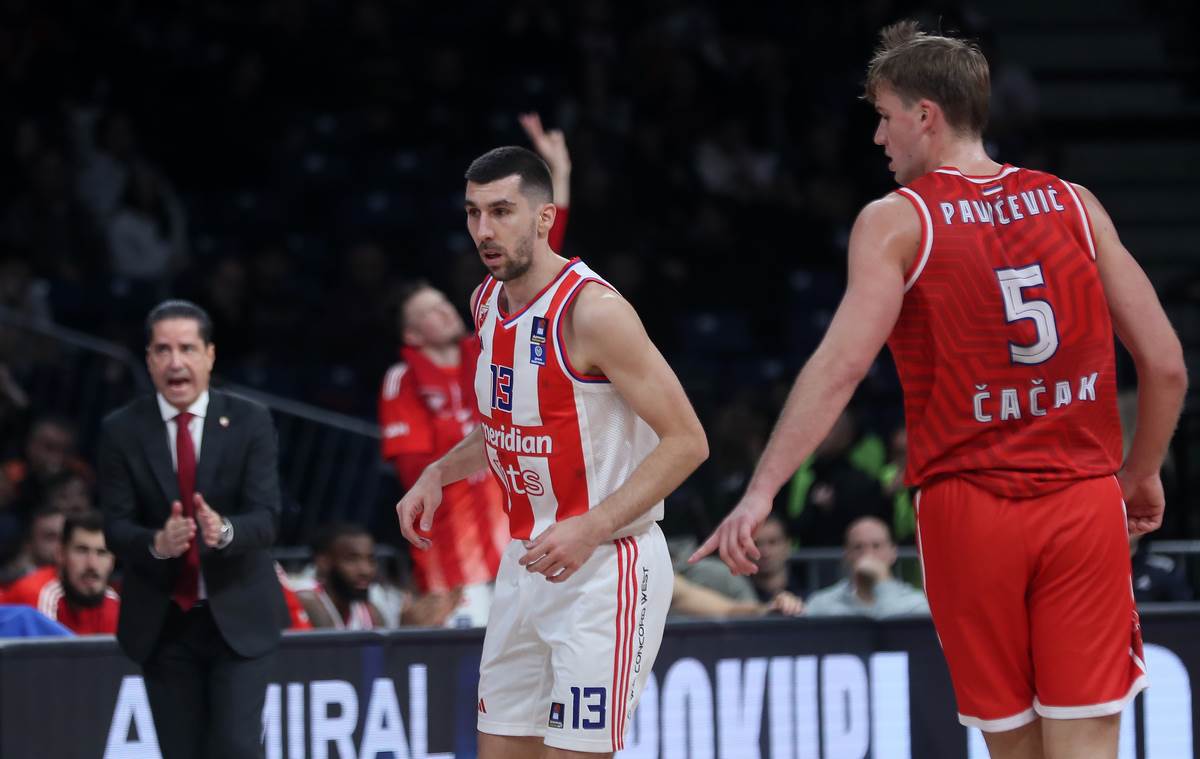  Crvena zvezda pobijedila KK Borac Čačak, povreda Ognjena Dobrića 