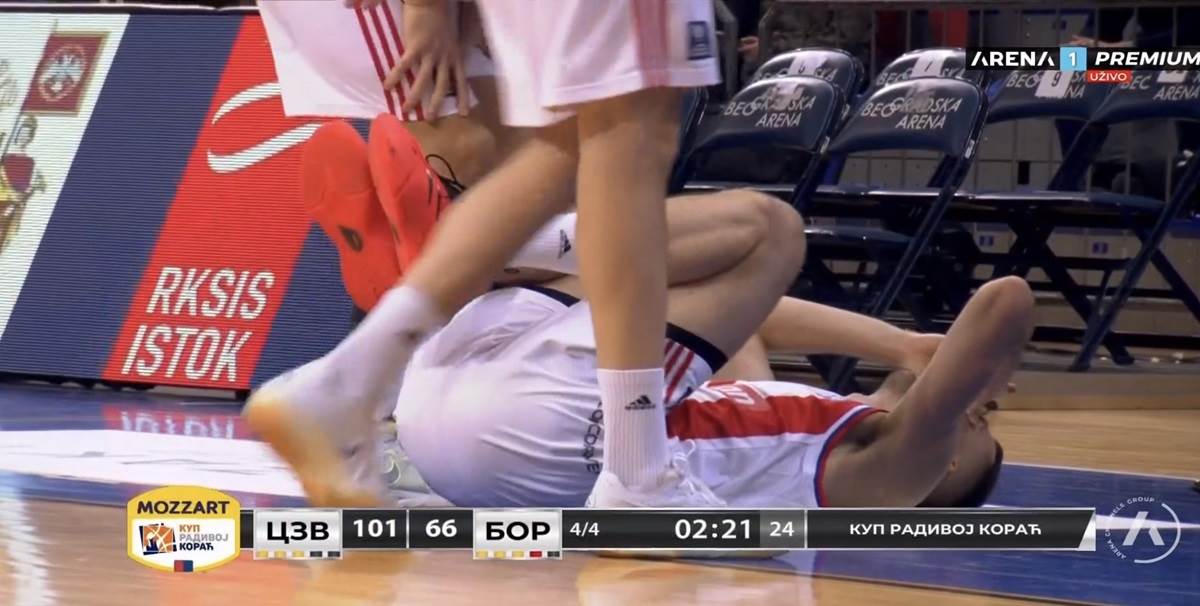  ognjen dobric se povrijedio na mecu protiv borca u kupu koraca 