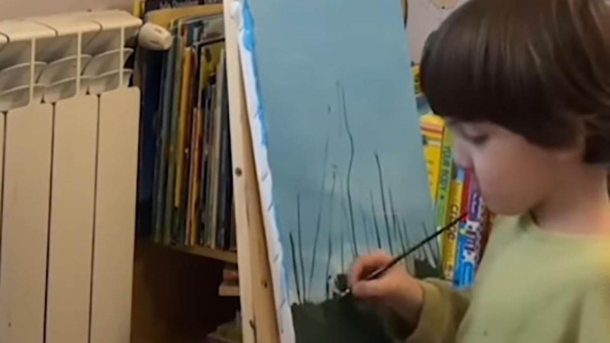 Dječak od 3 godine slika na osnovu sećanja Dječak od 3 godine slika na osnovu sećanja