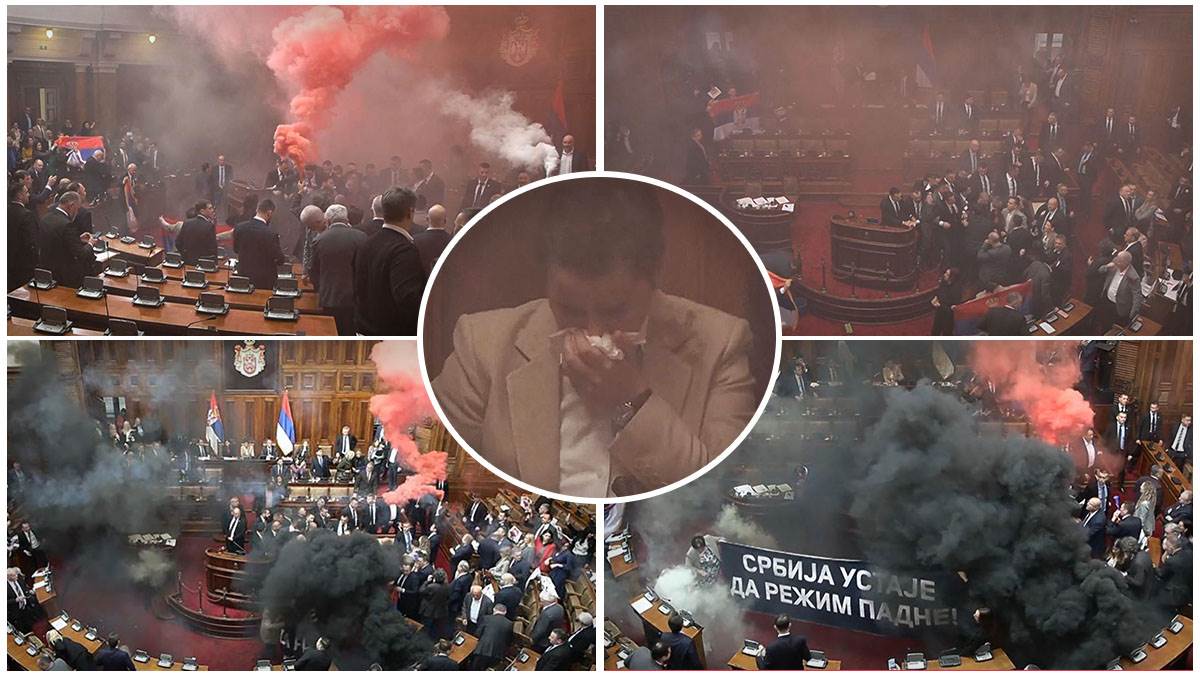 Oglasio se MUP o neredima u Skupštini Srbije Oglasio se MUP o neredima u Skupštini Srbije