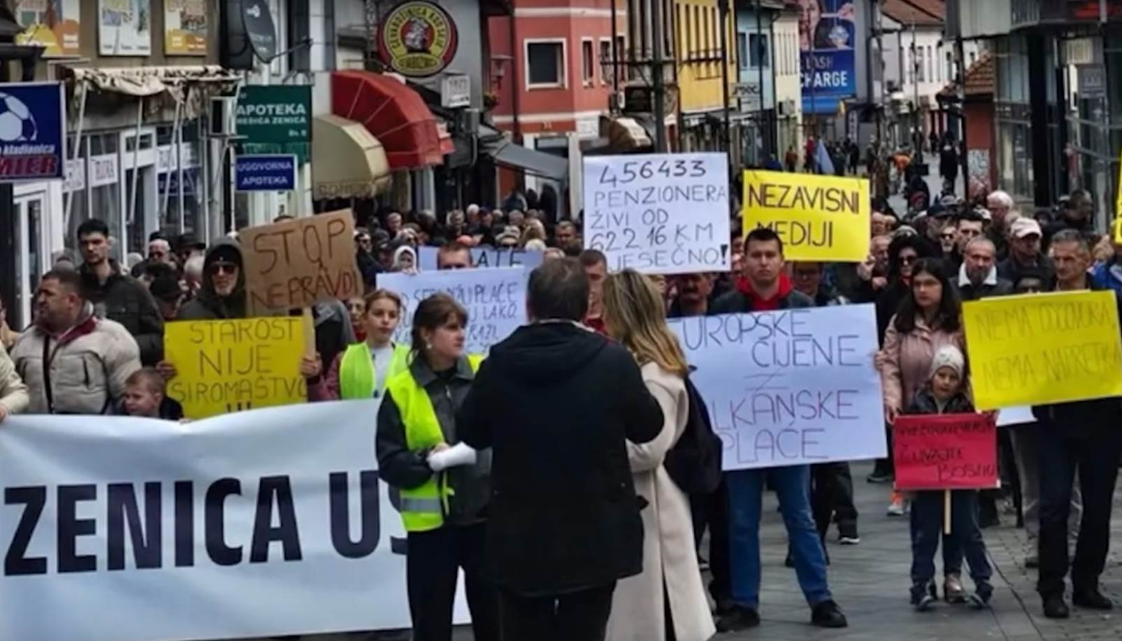  Inflacija, Donja Jablanica, penzije: Protest u Zenici zbog neriješenih problema 
