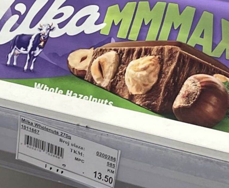 Nevjerica u Zenici zbog cijene Milka čokolade Nevjerica u Zenici zbog cijene Milka čokolade