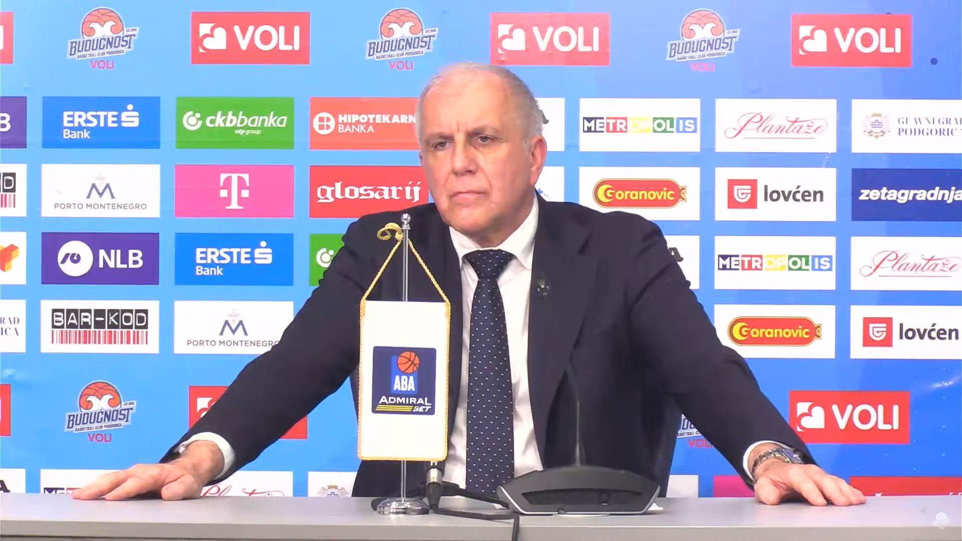 ABA liga Budućnost Partizan izjava Željka Obradovića ABA liga Budućnost Partizan izjava Željka Obradovića