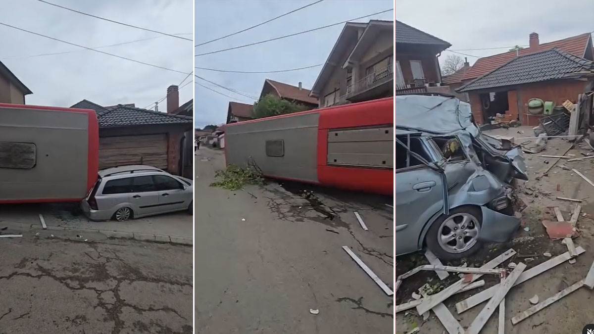Prevrnuo se autobus u Aleksincu Prevrnuo se autobus u Aleksincu