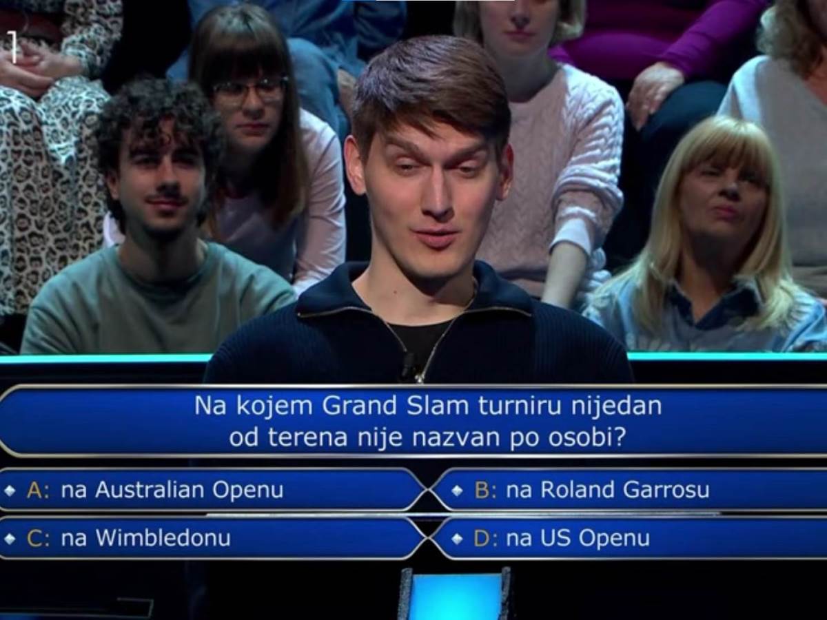  pitanje o tenisu u hrvatskom kvizu student nije znao 