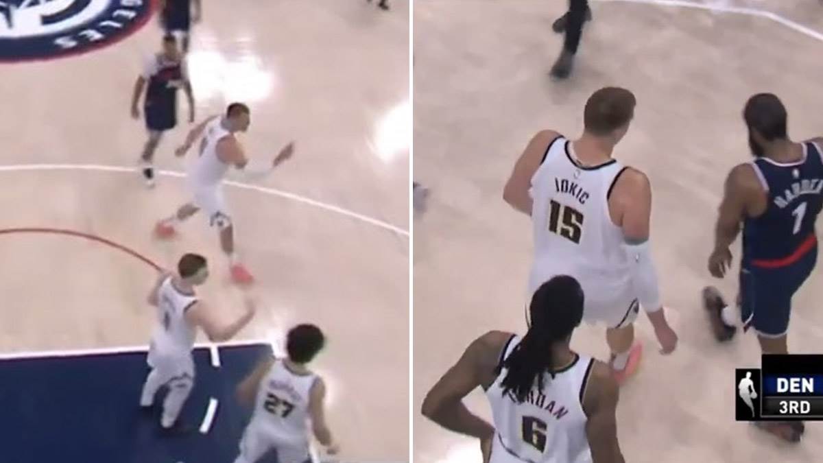  Nikola jokić pravio izmjene na meču Denvera i Klipersa 