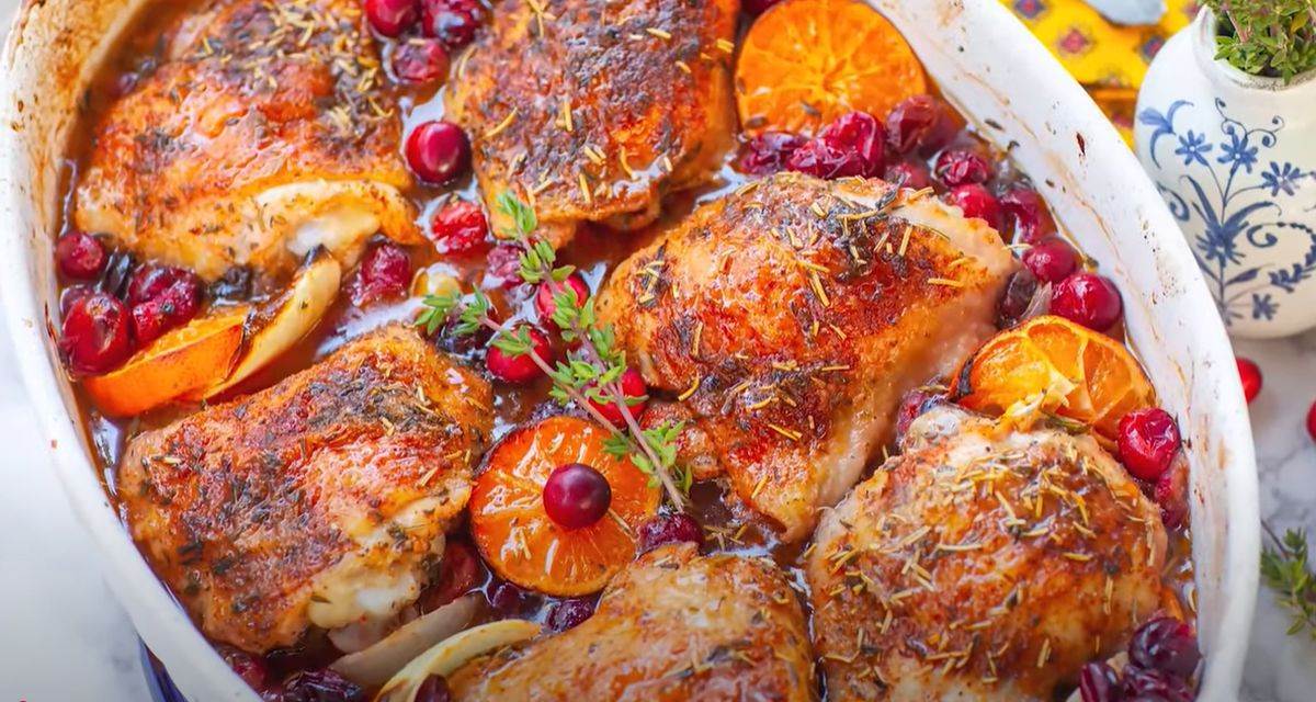  Recept za piletinu zapečenu sa pomorandžama i brusnicama 