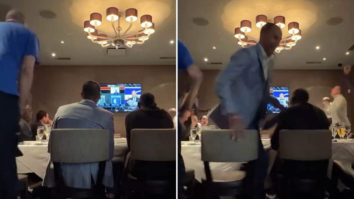  Slavlje Nika Herisona nakon što je Dalas dobio da bira prvog pika na draftu 