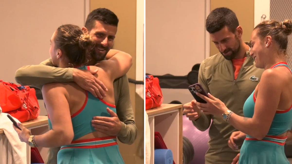  arina sabalenka i novak djokovic se smiju na rolan garosu 