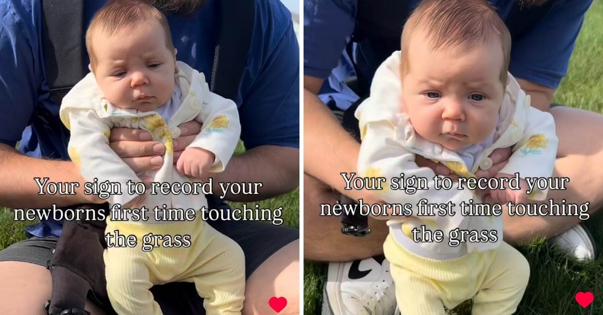  Snimak bebe koja prvi put dodiruje travu 