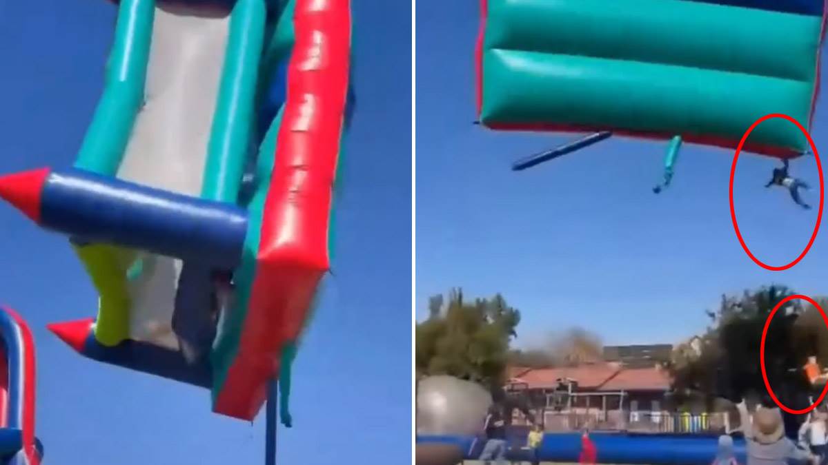  Vjetar odnio dvorac na naduvavanje  