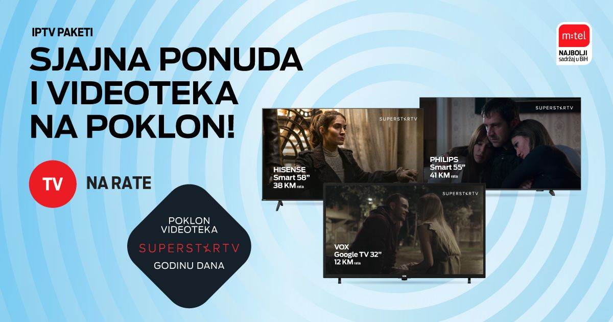 Superstar videoteka na poklon i televizori na rate Superstar videoteka na poklon i televizori na rate