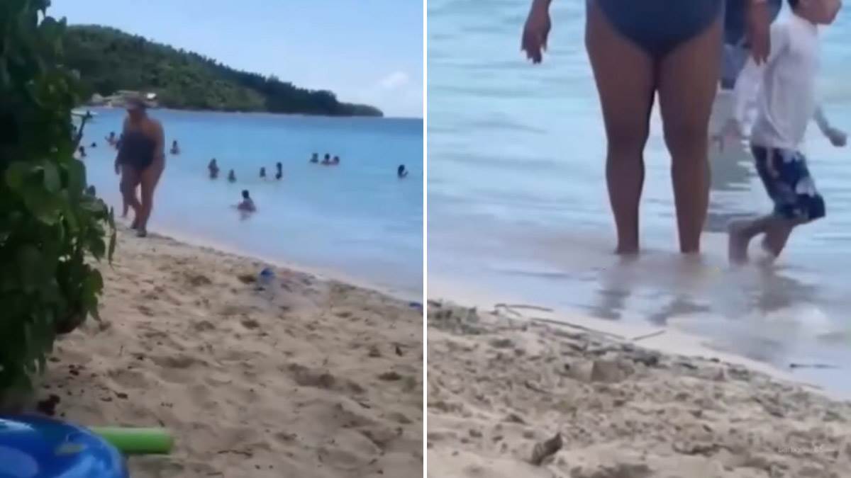  žena u štiklama na plaži 