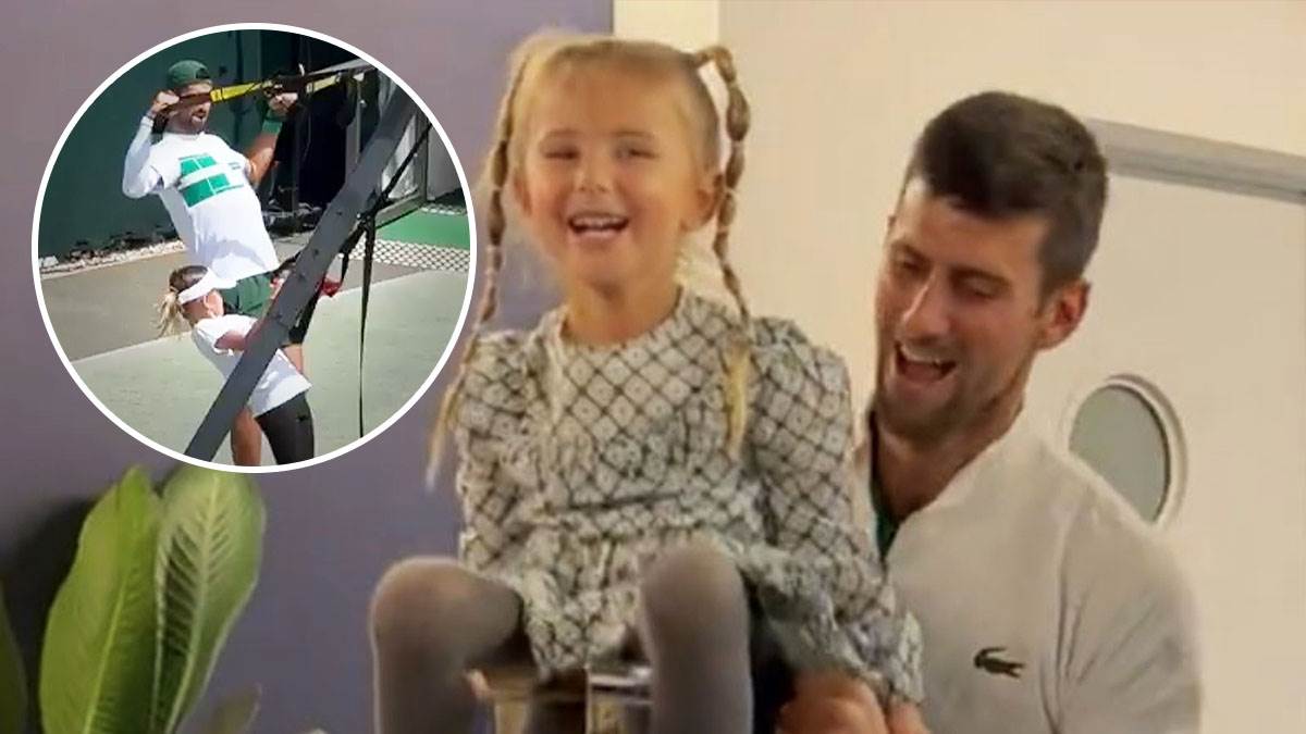  Tara Đoković na treningu sa Novakom 