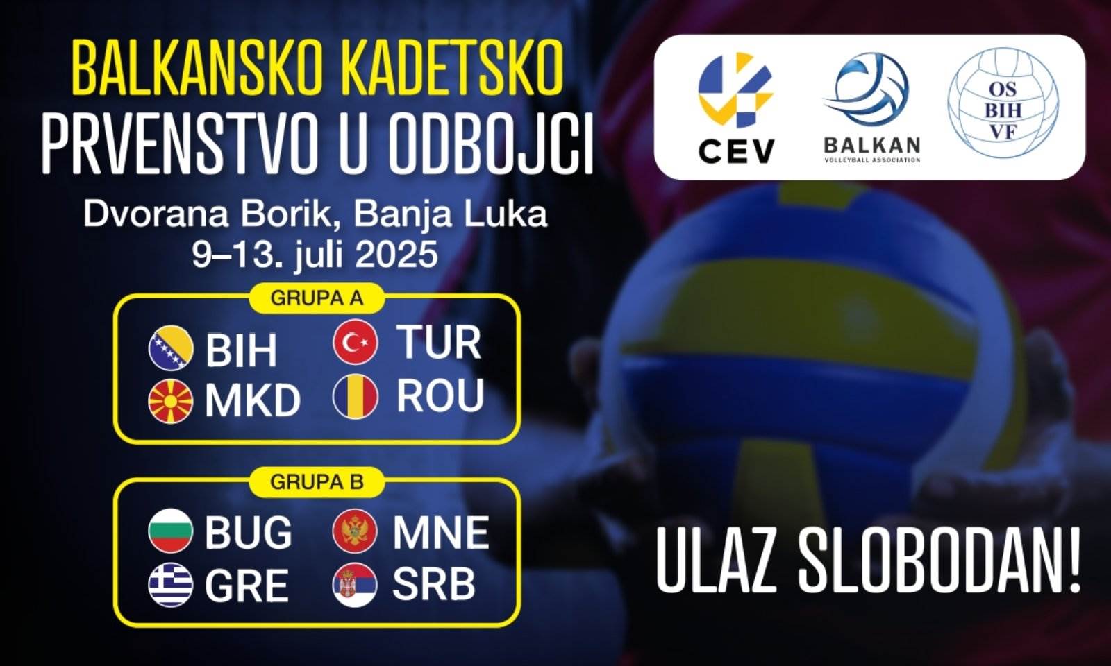 Odbojka Balkansko prvenstvo Banjaluka najava Odbojka Balkansko prvenstvo Banjaluka najava