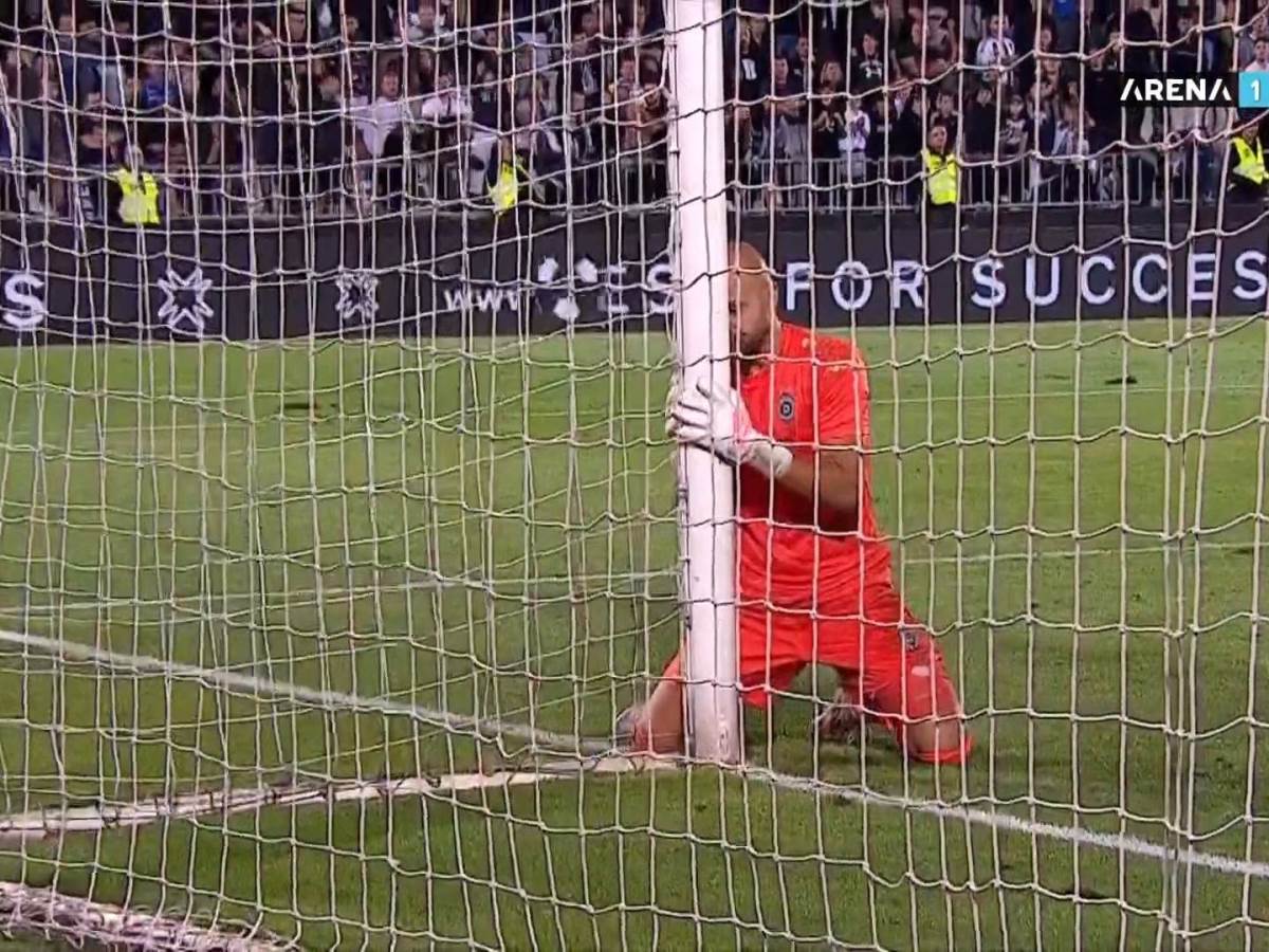Partizan AEK Larnaka Marko Milošević primio gol Partizan AEK Larnaka Marko Milošević primio gol