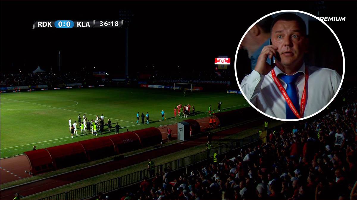  Meč Radničkog i Klaksvika prekinut zbog nestanka struje 