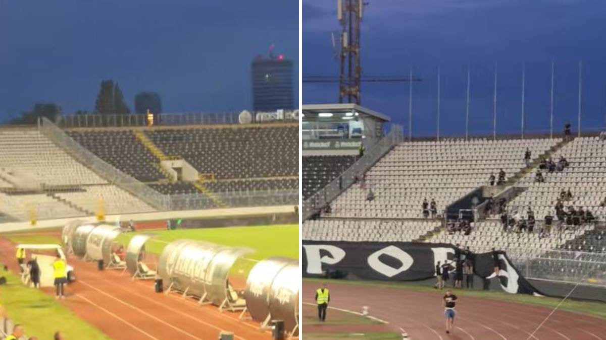  Himna navijača Crvene zvezde na stadionu Partizana 